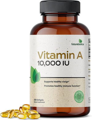 FUTUREBIOTICS - Futurebiotics Vitamin A 10,000IU 250 Capsulas Blandas - The Red Vitamin MX - Suplementos Alimenticios - {{ shop.shopifyCountryName }}