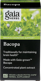 GAIA HERBS - Gaia Herbs Bacopa 60 Capsulas - The Red Vitamin MX - Suplementos Alimenticios - {{ shop.shopifyCountryName }}