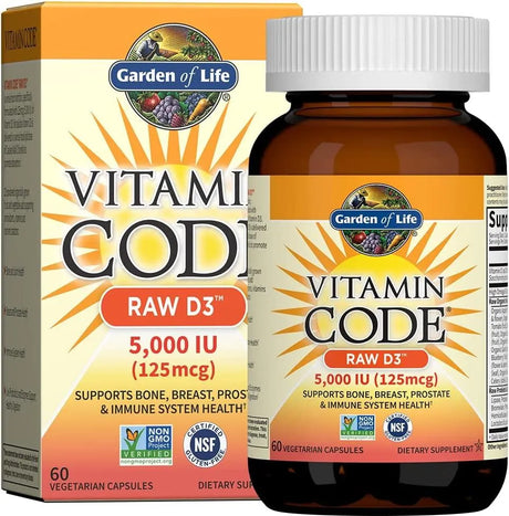 GARDEN OF LIFE - Garden of Life Vitamin Code Raw D3 5,000IU 60 Capsulas - The Red Vitamin MX - Suplementos Alimenticios - {{ shop.shopifyCountryName }}