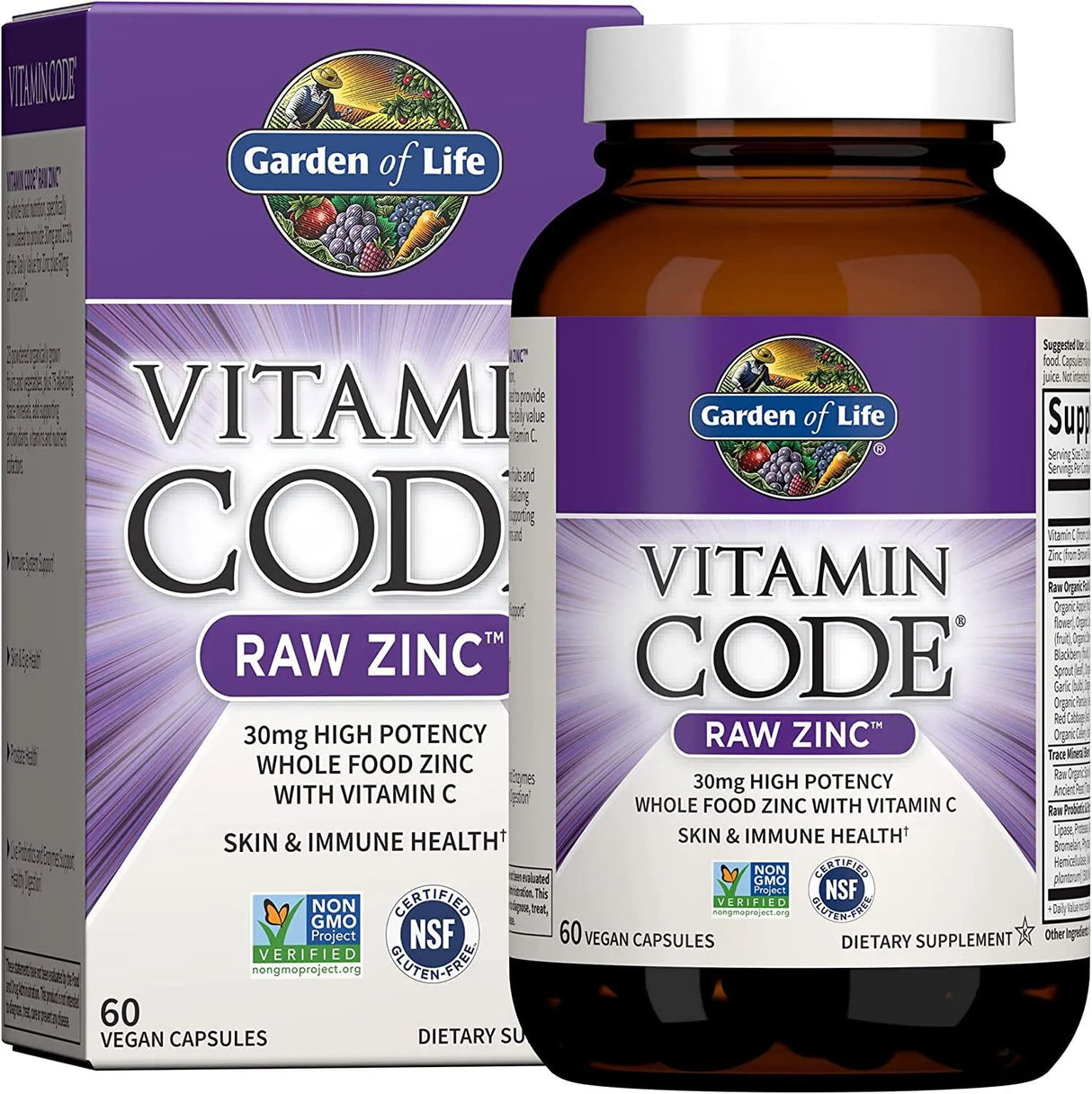 GARDEN OF LIFE - Garden of Life Vitamin Code Raw Zinc 60 Capsulas - The Red Vitamin MX - Suplementos Alimenticios - {{ shop.shopifyCountryName }}