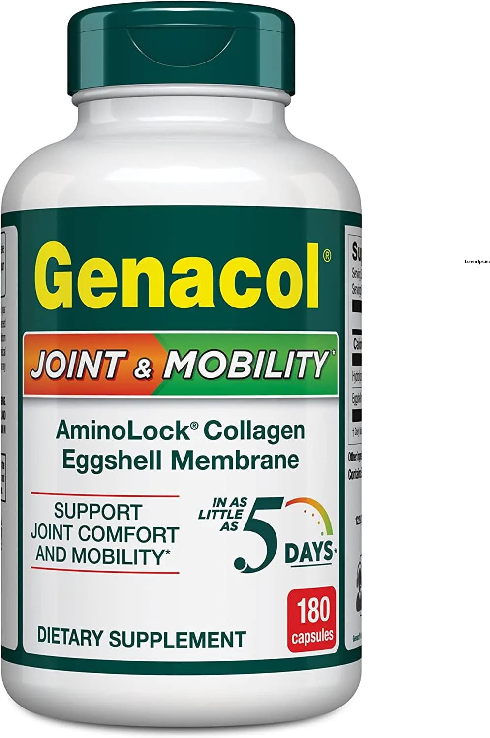 GENACOL - Genacol Eggshell Membrane Collagen Peptides Joint & Mobility Supplement 180 Capsulas - The Red Vitamin MX - Suplementos Alimenticios - {{ shop.shopifyCountryName }}