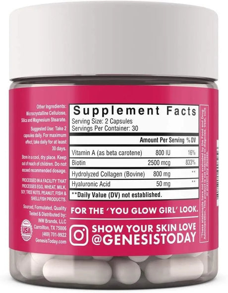 GENESISTODAY - Genesis Today Young+Radiant Skin 60 Capsulas - The Red Vitamin MX - Suplementos Alimenticios - {{ shop.shopifyCountryName }}