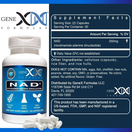 GENEX FORMULAS - Genex NAD+ 250Mg. 60 Capsulas - The Red Vitamin MX - Suplementos Alimenticios - {{ shop.shopifyCountryName }}