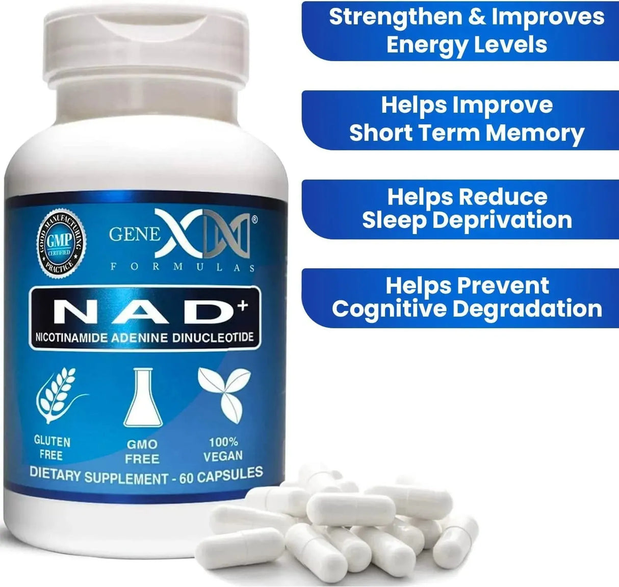 GENEX FORMULAS - Genex NAD+ 250Mg. 60 Capsulas - The Red Vitamin MX - Suplementos Alimenticios - {{ shop.shopifyCountryName }}