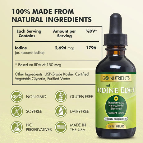 GO NUTRIENTS - Go Nutrients Iodine Edge 30Ml. - The Red Vitamin MX - Suplementos Alimenticios - {{ shop.shopifyCountryName }}