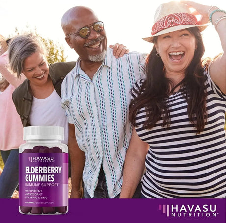 HAVASU NUTRITION - Havasu Nutrition Elderberry Gummies with Zinc and Vitamin C 60 Gomitas - The Red Vitamin MX - Suplementos Alimenticios - {{ shop.shopifyCountryName }}