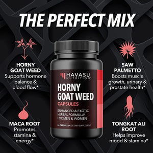 HAVASU NUTRITION - Havasu Nutrition Horny Goat Weed Extra Strength 60 Capsulas - The Red Vitamin MX - Suplementos Alimenticios - {{ shop.shopifyCountryName }}