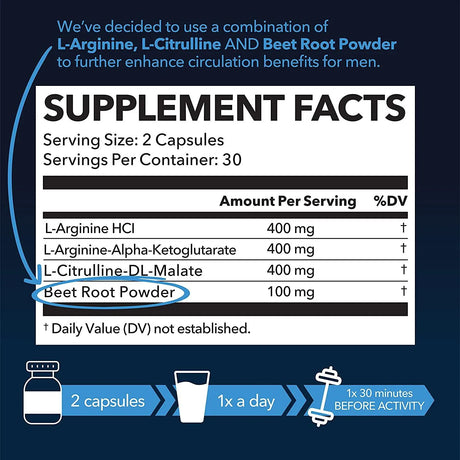 HAVASU NUTRITION - Havasu Nutrition L Arginine L Citrulline Supplement 60 Capsulas - The Red Vitamin MX - Suplementos Alimenticios - {{ shop.shopifyCountryName }}