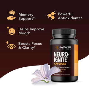 HAVASU NUTRITION - Havasu Nutrition NeuroIgnite Nootropic Focus Brain Support 30 Capsulas - The Red Vitamin MX - Suplementos Alimenticios - {{ shop.shopifyCountryName }}