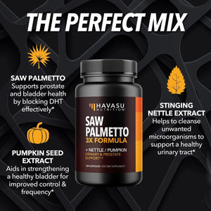 HAVASU NUTRITION - Havasu Nutrition Saw Palmetto 3X Formula Nettle Seed & Pumpkin Seed Oil 120 Capsulas - The Red Vitamin MX - Suplementos Alimenticios - {{ shop.shopifyCountryName }}