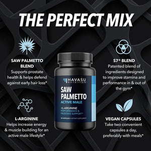 HAVASU NUTRITION - Havasu Nutrition Saw Palmetto Active Male L-Arginine 60 Capsulas - The Red Vitamin MX - Suplementos Alimenticios - {{ shop.shopifyCountryName }}