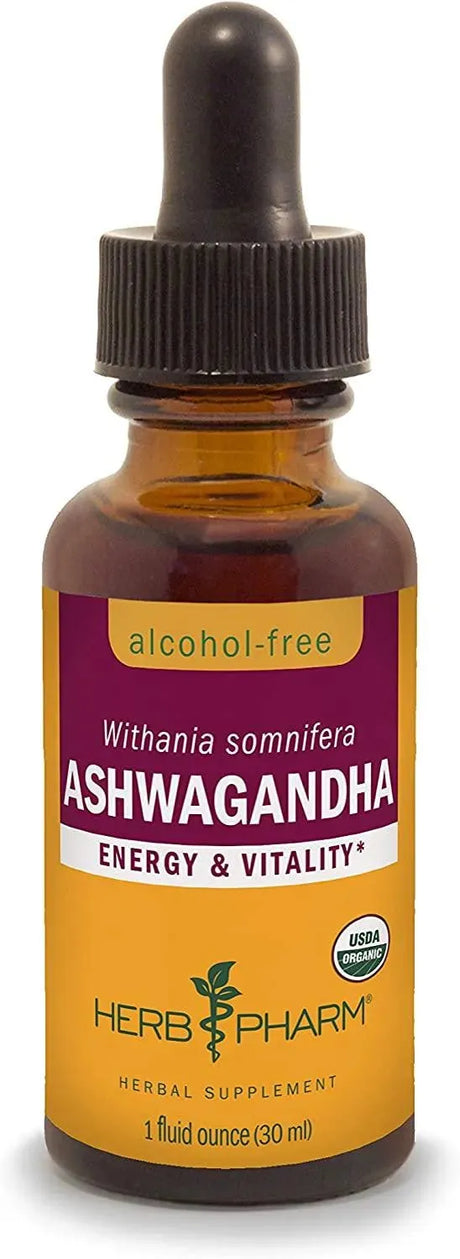 HERB PHARM - Herb Pharm Certified Organic Ashwagandha Extract - The Red Vitamin MX - Suplementos Alimenticios - {{ shop.shopifyCountryName }}