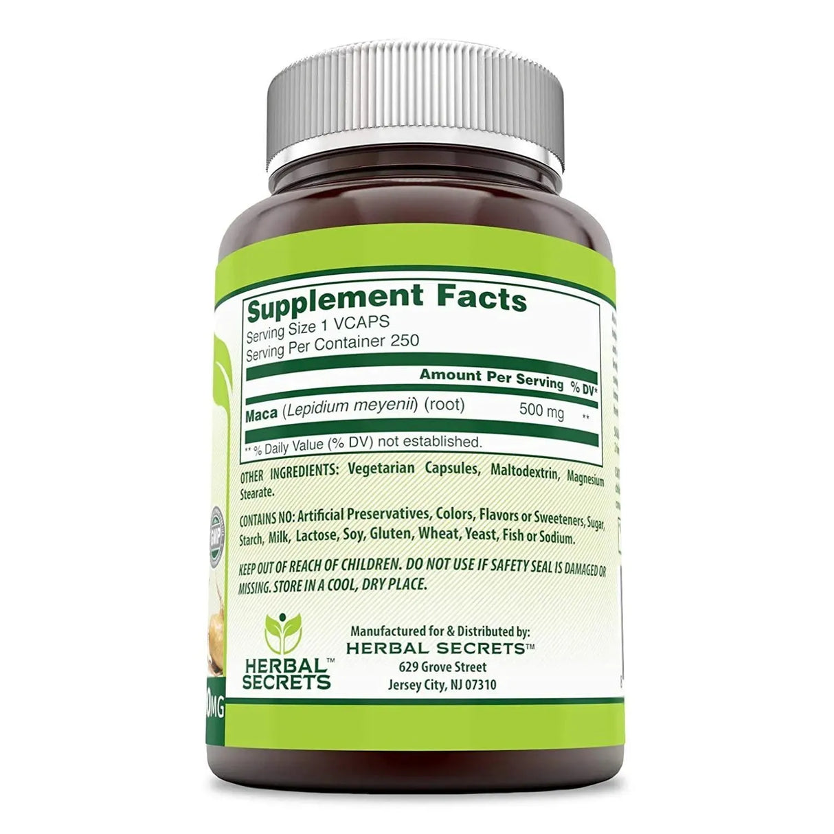 HERBAL SECRETS - Herbal Secrets Maca 500Mg. 250 Capsulas - The Red Vitamin MX - Suplementos Alimenticios - {{ shop.shopifyCountryName }}