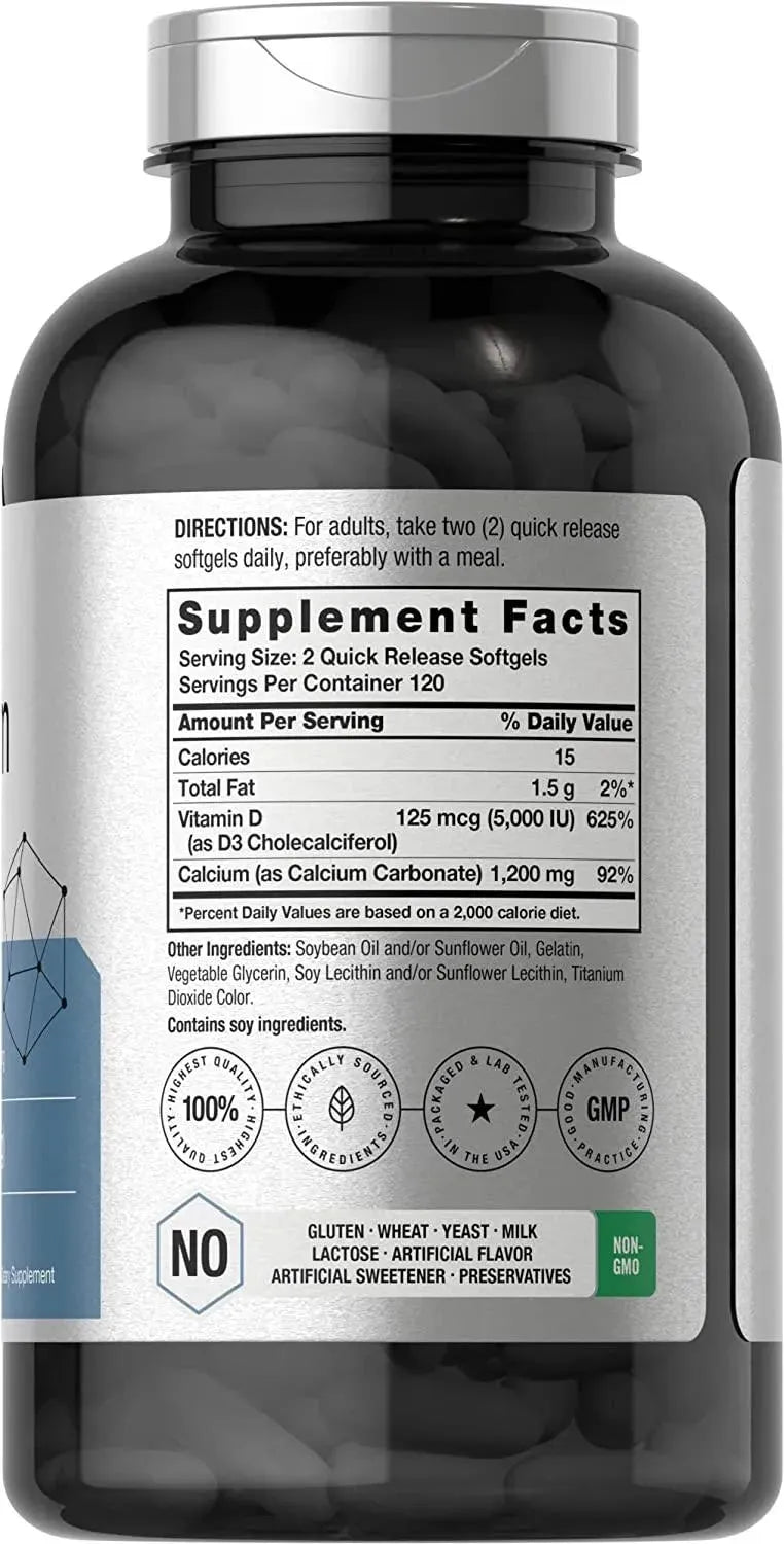 HORBAACH - Horbaach Absorbable Calcium 1200Mg. + D3 5000IU 240 Capsulas - The Red Vitamin MX - Suplementos Alimenticios - {{ shop.shopifyCountryName }}