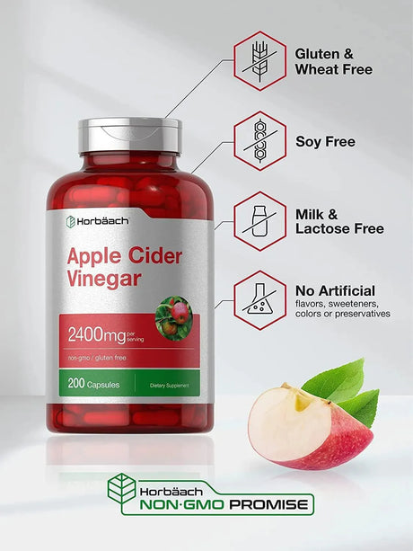 HORBAACH - Horbaach Apple Cider Vinegar 2400Mg. 200 Capsulas - The Red Vitamin MX - Suplementos Alimenticios - {{ shop.shopifyCountryName }}