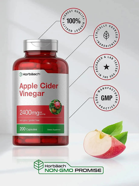 HORBAACH - Horbaach Apple Cider Vinegar 2400Mg. 200 Capsulas - The Red Vitamin MX - Suplementos Alimenticios - {{ shop.shopifyCountryName }}