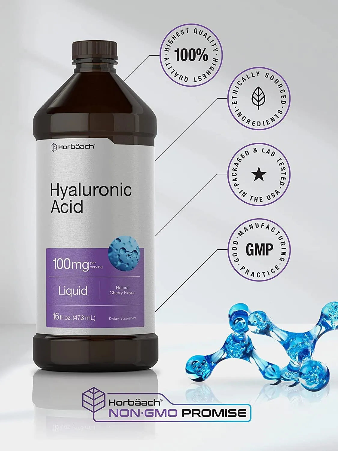 HORBAACH - Horbaach Liquid Hyaluronic Acid 100Mg. 16Oz. - The Red Vitamin MX - Suplementos Alimenticios - {{ shop.shopifyCountryName }}