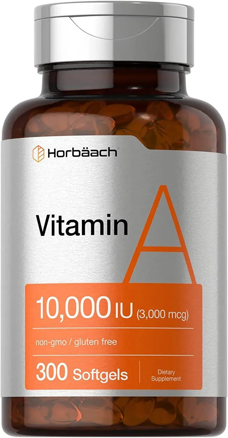 HORBAACH - Horbaach Vitamin A 10,000IU 300 Capsulas Blandas - The Red Vitamin MX - Suplementos Alimenticios - {{ shop.shopifyCountryName }}