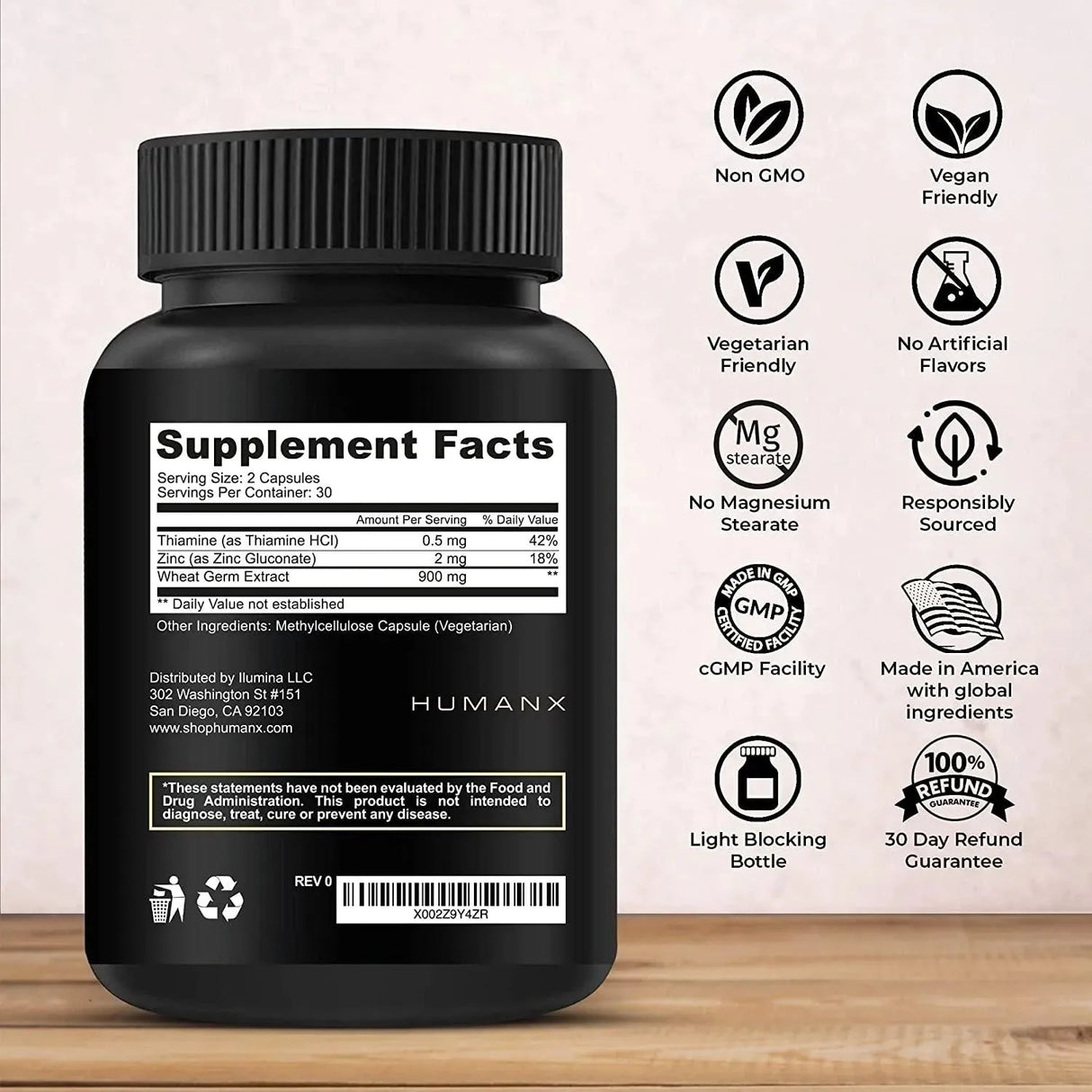 HUMANX - HUMANX Spermidine+ Wheat Germ Extract 60 Capsulas - The Red Vitamin MX - Suplementos Alimenticios - {{ shop.shopifyCountryName }}