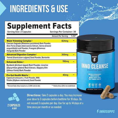 INNOSUPPS - InnoSupps Inno Cleanse Digestive Aid 60 Capsulas - The Red Vitamin MX - Suplementos Alimenticios - {{ shop.shopifyCountryName }}