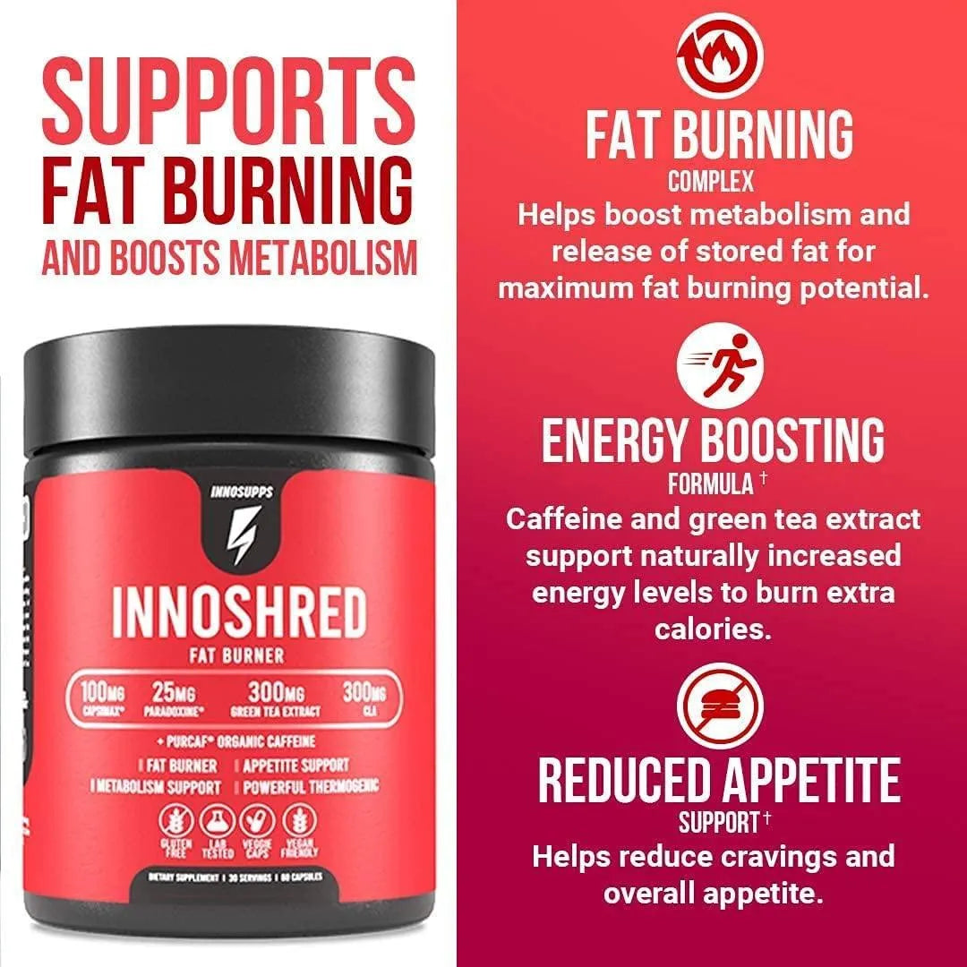 INNOSUPPS - InnoSupps Inno Shred Day Time Fat Burner 60 Capsulas - The Red Vitamin MX - Suplementos Alimenticios - {{ shop.shopifyCountryName }}