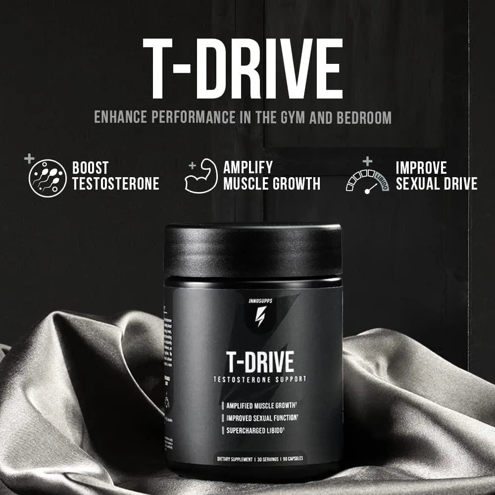 INNOSUPPS - InnoSupps T-Drive Testosterone Booster Amplify Muscle Growth 90 Capsulas - The Red Vitamin MX - Suplementos Alimenticios - {{ shop.shopifyCountryName }}