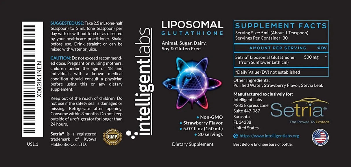 INTELLIGENT LABS - Intelligent Labs Liposomal Glutathione 500Mg. 150Ml. - The Red Vitamin MX - Suplementos Alimenticios - {{ shop.shopifyCountryName }}