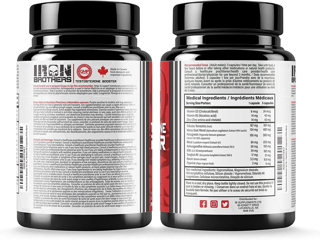 IRON BROTHERS - Iron Brothers Supplements Testosterone Booster 90 Capsulas - The Red Vitamin MX - Suplementos Alimenticios - {{ shop.shopifyCountryName }}