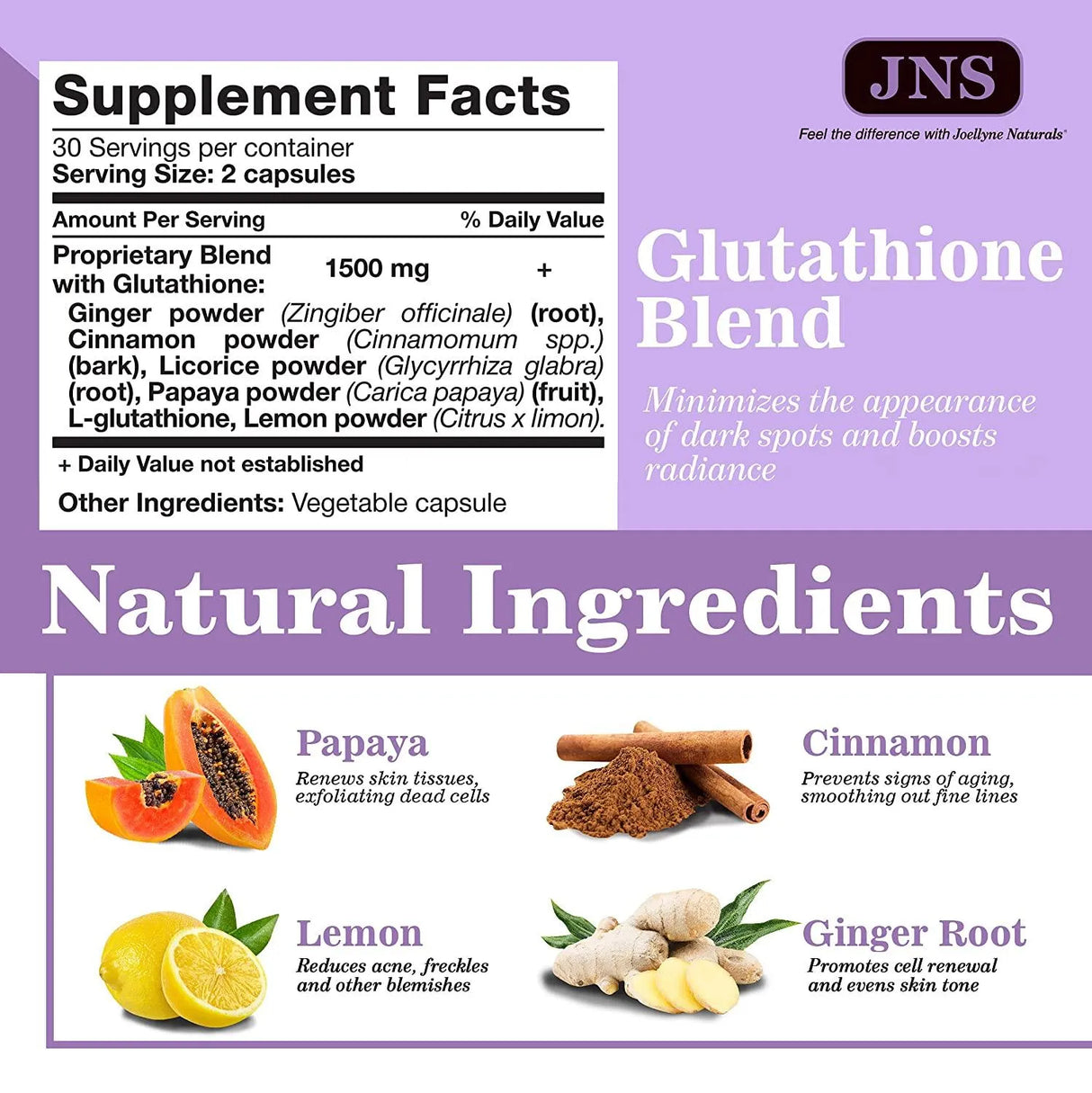 JNS - JNS Glutathione 1500Mg. 60 Capsulas - The Red Vitamin MX - Suplementos Alimenticios - {{ shop.shopifyCountryName }}