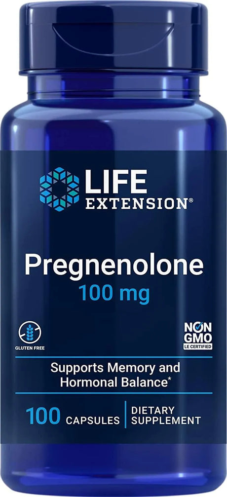 LIFE EXTENSION - Life Extension Pregnenolone 100Mg. 100 Capsulas - The Red Vitamin MX - Suplementos Alimenticios - {{ shop.shopifyCountryName }}