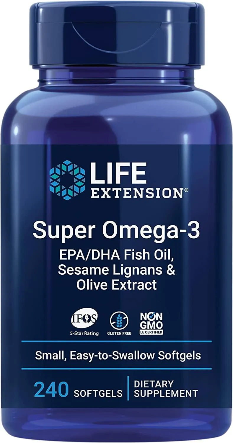 LIFE EXTENSION - Life Extension Super Omega-3 Plus EPA/DHA Fish Oil 240 Capsulas - The Red Vitamin MX - Suplementos Alimenticios - {{ shop.shopifyCountryName }}