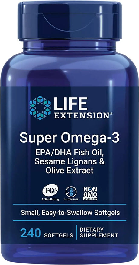 LIFE EXTENSION - Life Extension Super Omega-3 Plus EPA/DHA Fish Oil 240 Capsulas - The Red Vitamin MX - Suplementos Alimenticios - {{ shop.shopifyCountryName }}