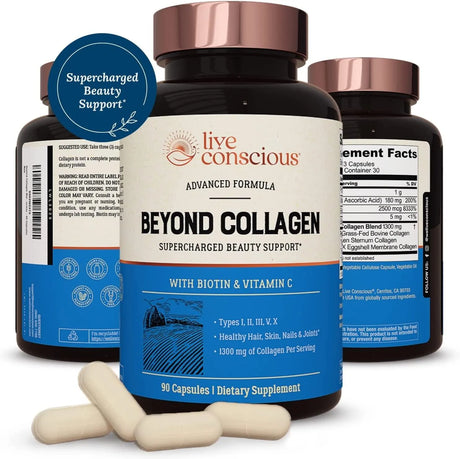 LIVE CONSCIOUS - Live Conscious Beyond Collagen Multi Collagen 90 Capsulas - The Red Vitamin MX - Suplementos Alimenticios - {{ shop.shopifyCountryName }}