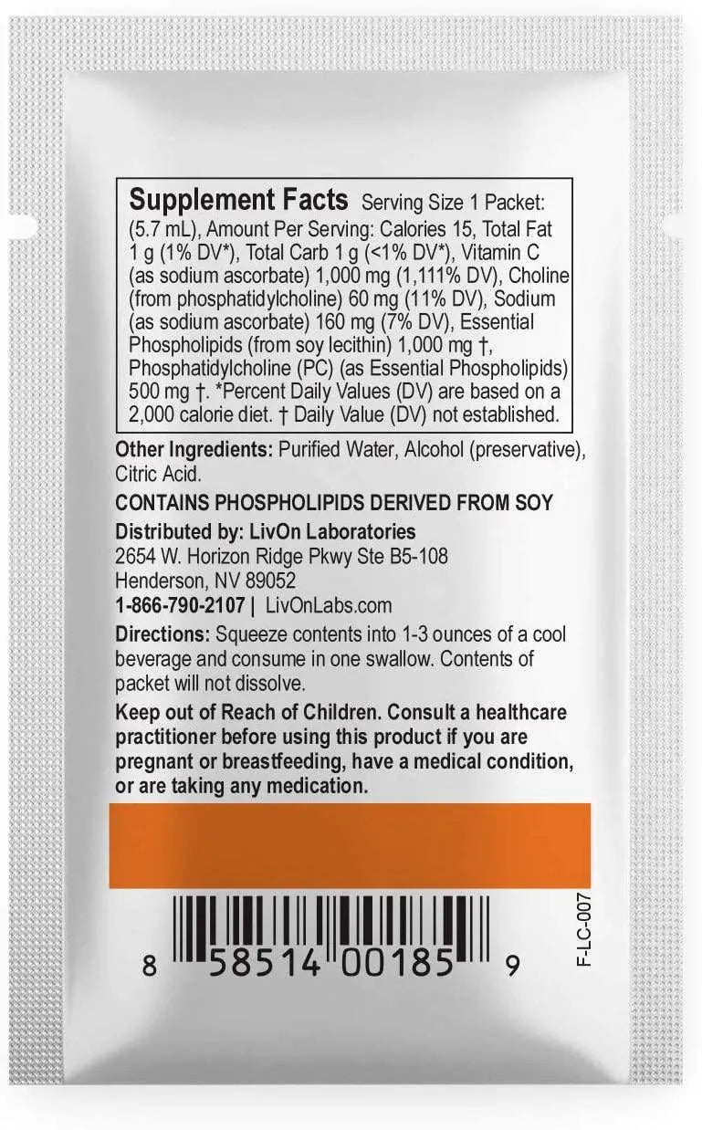 LIVON LABS - LivOn Lypo-Spheric Vitamin C 1,000Mg. Vitamina C Por Paquete 30 Paquetes - The Red Vitamin MX - Suplementos Alimenticios - {{ shop.shopifyCountryName }}