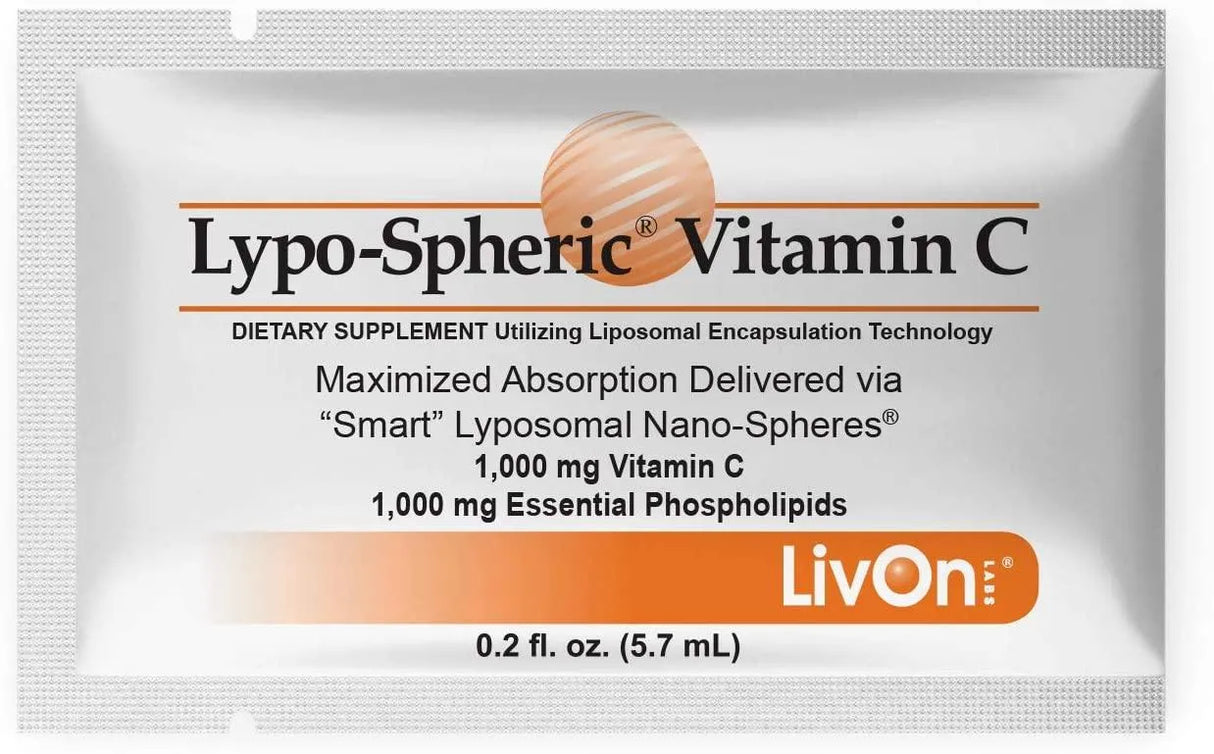 LIVON LABS - LivOn Lypo-Spheric Vitamin C 1,000Mg. Vitamina C Por Paquete 30 Paquetes - The Red Vitamin MX - Suplementos Alimenticios - {{ shop.shopifyCountryName }}