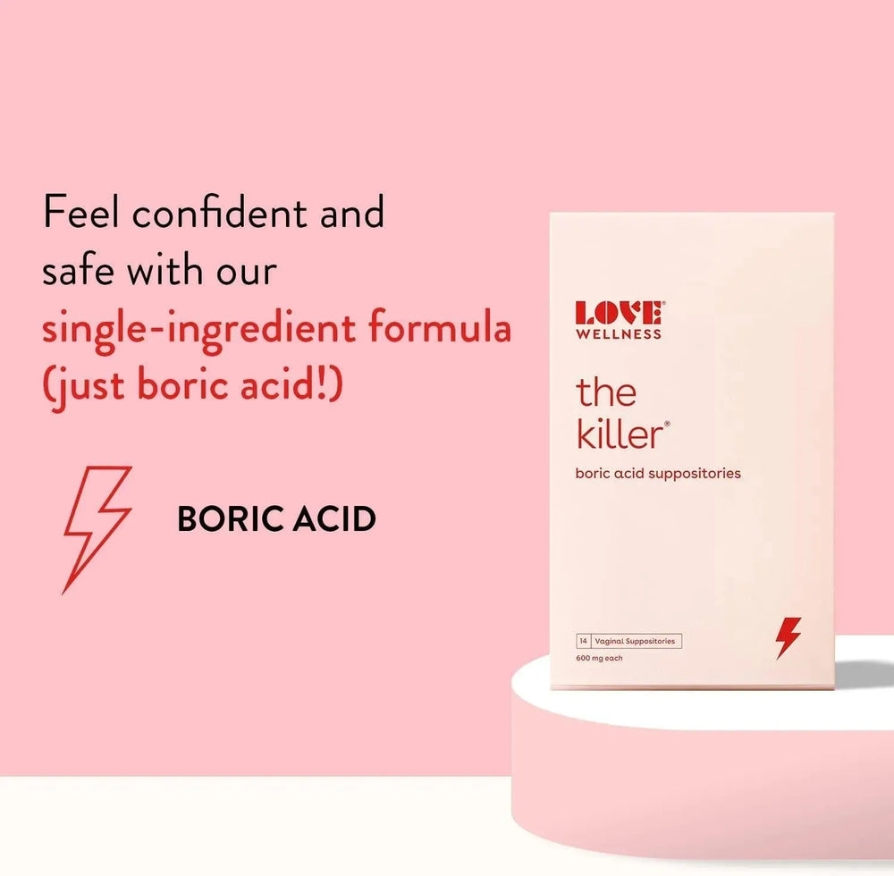 LOVE WELLNESS - Love Wellness The Killer Boric Acid Suppositories 14 Supositorios - The Red Vitamin MX - Supositorios De Ácido Bórico - {{ shop.shopifyCountryName }}