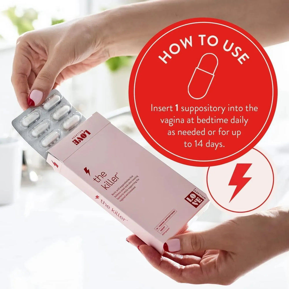LOVE WELLNESS - Love Wellness The Killer Boric Acid Suppositories 14 Supositorios - The Red Vitamin MX - Supositorios De Ácido Bórico - {{ shop.shopifyCountryName }}