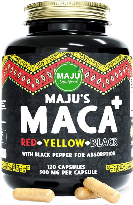 MAJU SUPERFOODS - Maju Superfoods Maca 500Mg. 120 Capsulas - The Red Vitamin MX - Suplementos Alimenticios - {{ shop.shopifyCountryName }}