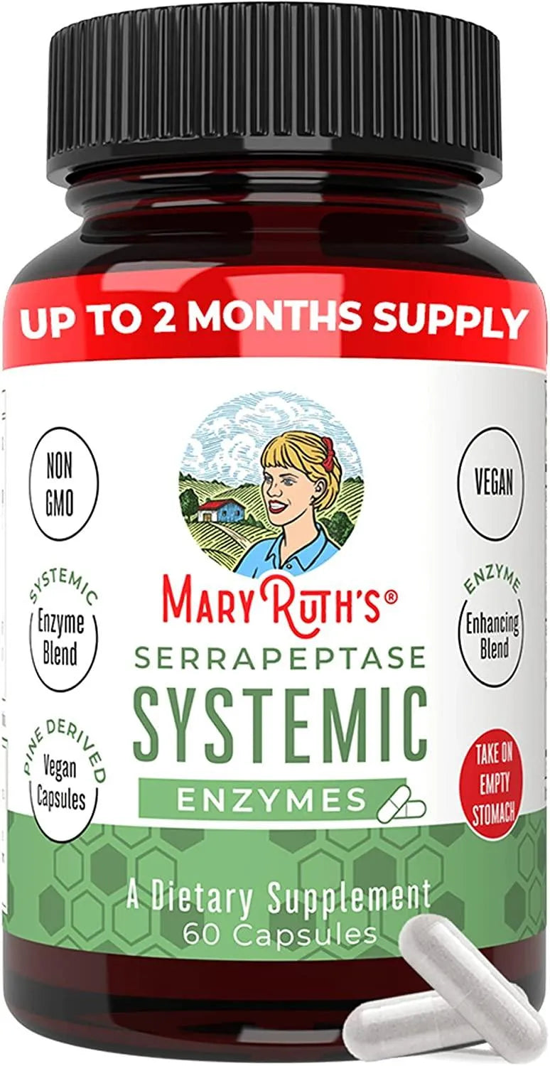 MARY RUTH ORGANICS - Mary Ruth Organics Serrapeptase Systemic Enzymes 60 Capsulas - The Red Vitamin MX - Suplementos Alimenticios - {{ shop.shopifyCountryName }}