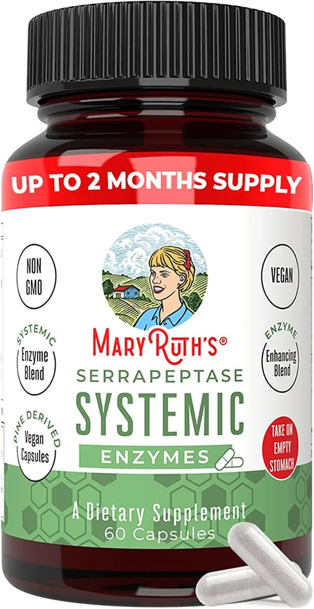 MARY RUTH ORGANICS - Mary Ruth Organics Serrapeptase Systemic Enzymes 60 Capsulas - The Red Vitamin MX - Suplementos Alimenticios - {{ shop.shopifyCountryName }}