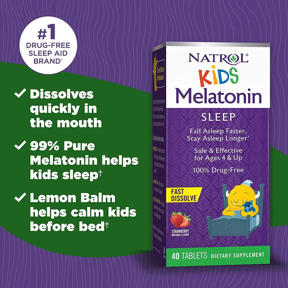 NATROL - Natrol Kids Melatonin Fast Dissolve 40 Tabletas - The Red Vitamin MX - Suplementos Alimenticios - {{ shop.shopifyCountryName }}