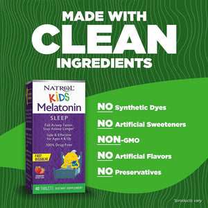 NATROL - Natrol Kids Melatonin Fast Dissolve 40 Tabletas - The Red Vitamin MX - Suplementos Alimenticios - {{ shop.shopifyCountryName }}