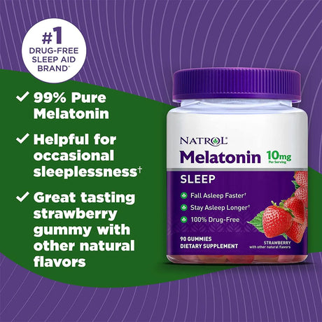 NATROL - Natrol Melatonin 10Mg. Gummies 90 Gomitas - The Red Vitamin MX - Suplementos Alimenticios - {{ shop.shopifyCountryName }}