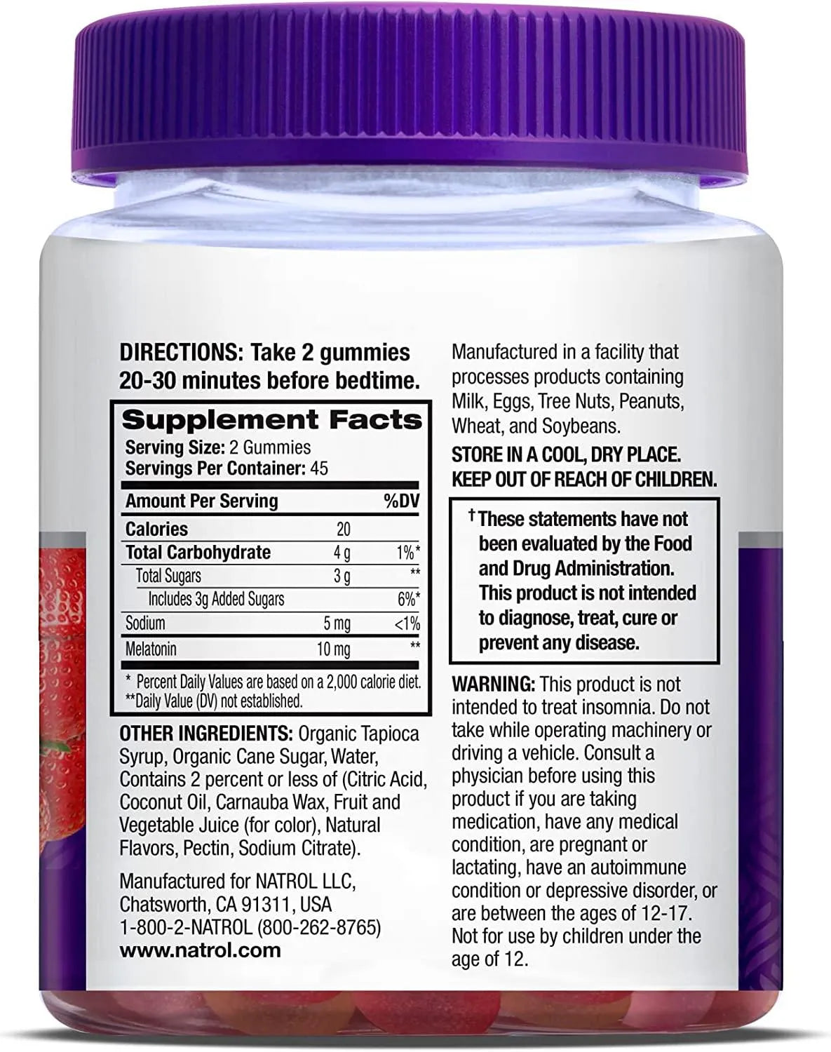 NATROL - Natrol Melatonin 10Mg. Gummies 90 Gomitas - The Red Vitamin MX - Suplementos Alimenticios - {{ shop.shopifyCountryName }}