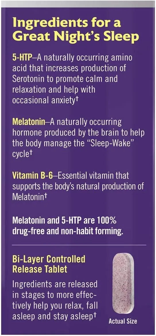 NATROL - Natrol Melatonin + 5 HTP Advanced Sleep Triple Action Formula Bi-Layer 60 Tabletas - The Red Vitamin MX - Suplementos Alimenticios - {{ shop.shopifyCountryName }}