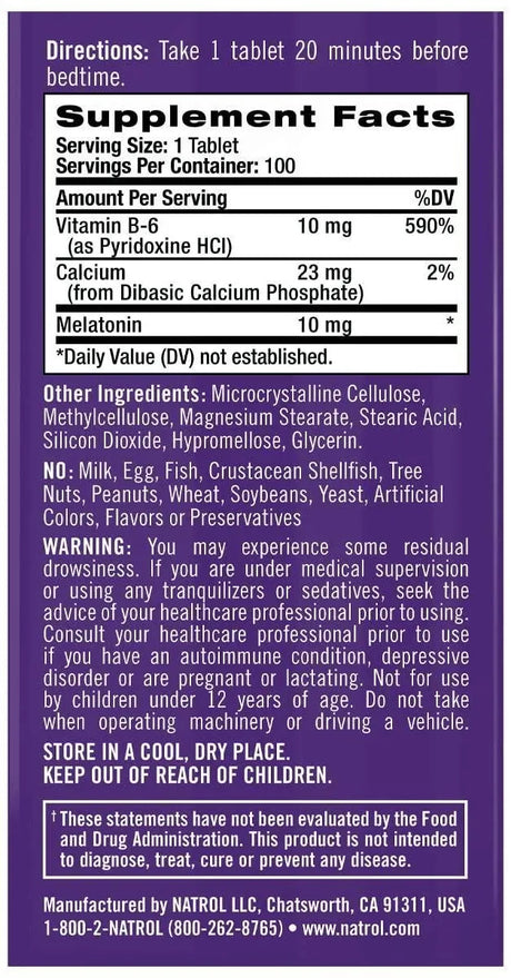 NATROL - Natrol Melatonin Advanced Sleep 10Mg. 100 Tabletas - The Red Vitamin MX - Suplementos Alimenticios - {{ shop.shopifyCountryName }}