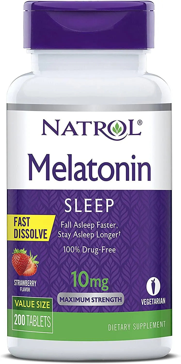 NATROL - Natrol Melatonin Extra Strength Fast Dissolve 10Mg. Strawberry 200 Tabletas - The Red Vitamin MX - Suplementos Alimenticios - {{ shop.shopifyCountryName }}