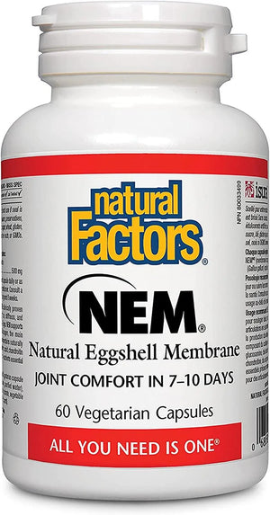 NATURAL FACTORS - Natural Factors NEM Natural Eggshell Membrane 60 Capsulas - The Red Vitamin MX - Suplementos Alimenticios - {{ shop.shopifyCountryName }}