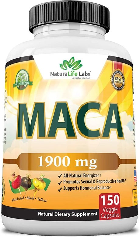 NATURALIFE LABS - Naturalife Labs Maca 1900Mg. 150 Capsulas - The Red Vitamin MX - Suplementos Alimenticios - {{ shop.shopifyCountryName }}