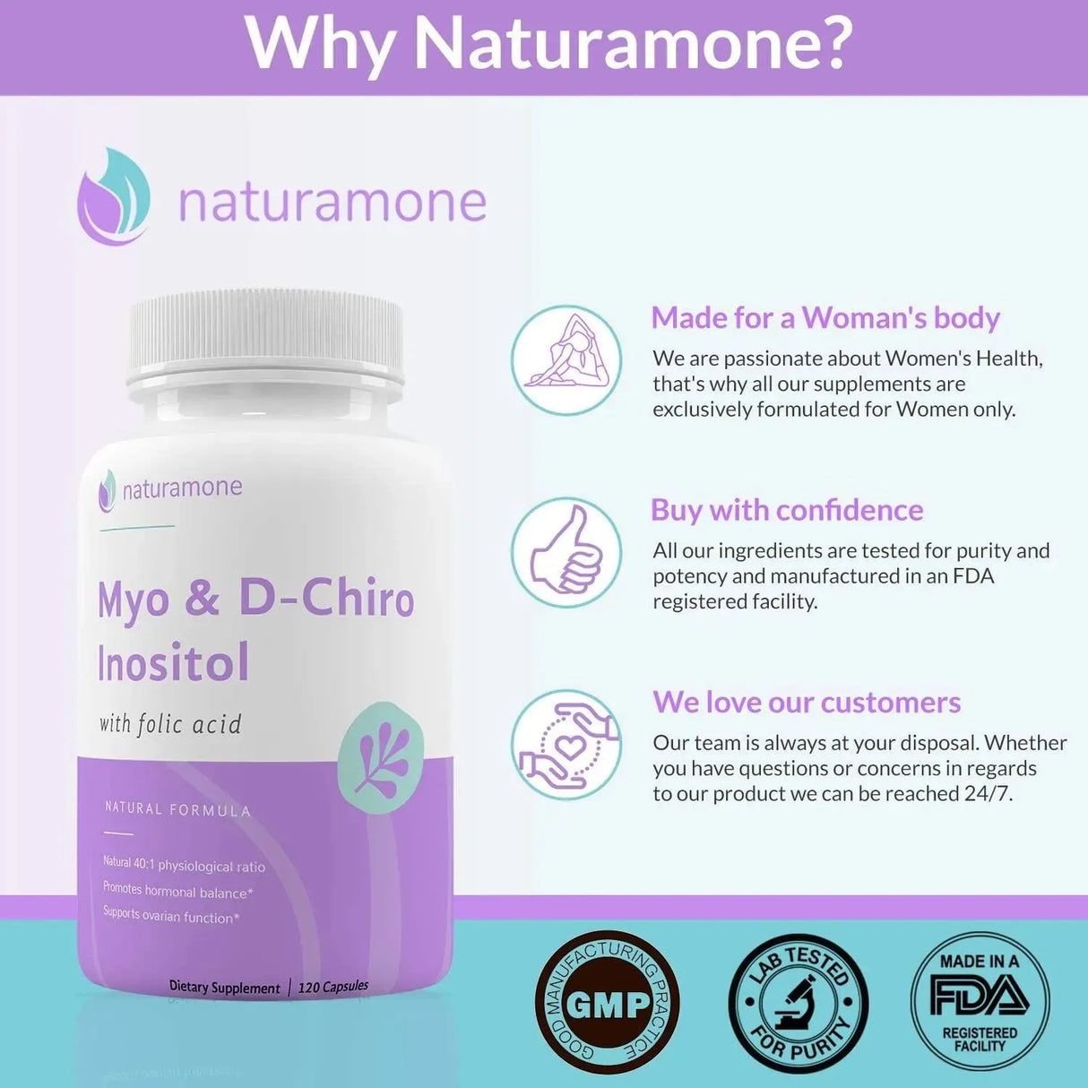 NATURAMONE - Naturamone Myo-Inositol & D-Chiro Inositol 120 Caps. - The Red Vitamin MX - Suplementos Alimenticios - {{ shop.shopifyCountryName }}